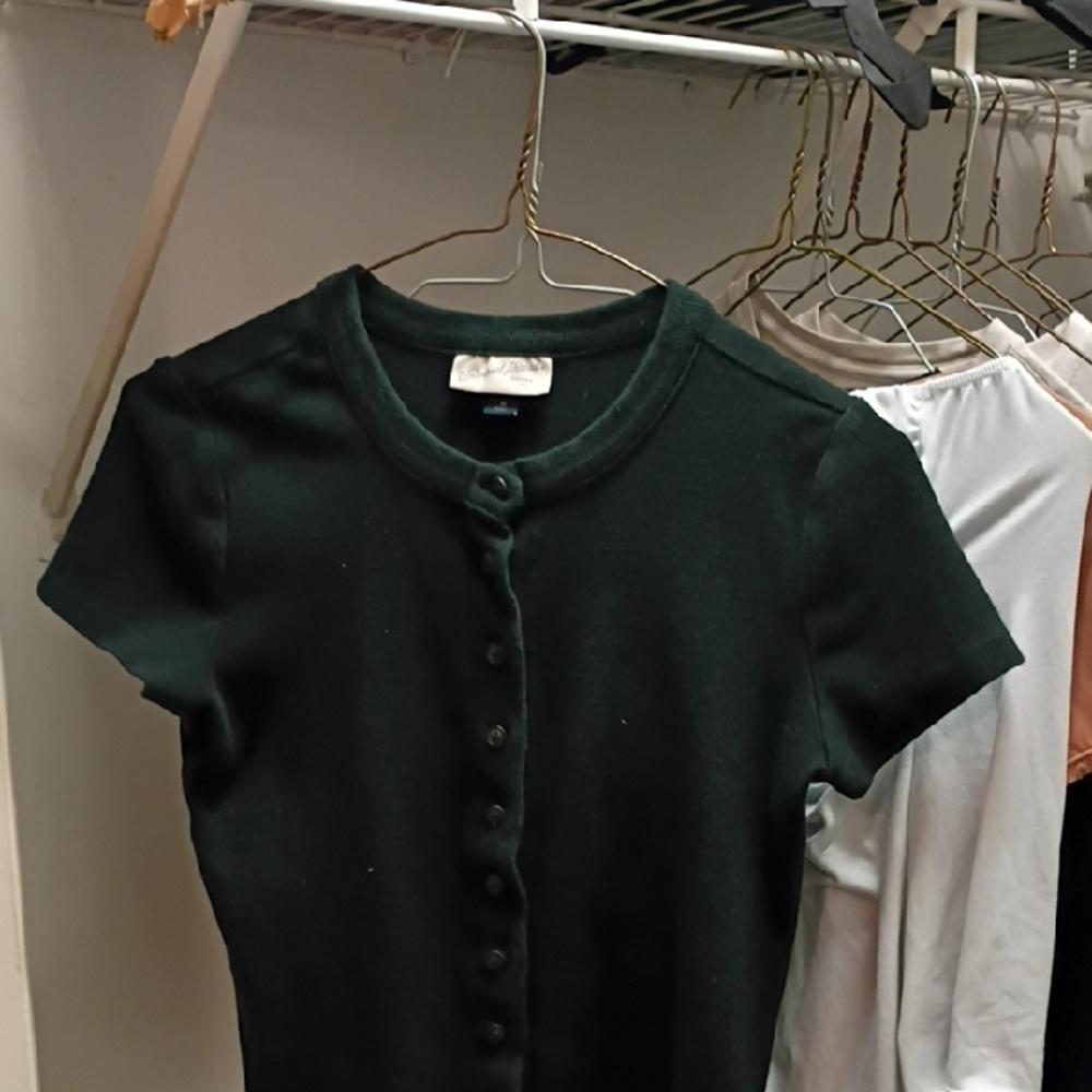 Universal Thread Black Fitted Button Down Shirt - image 1